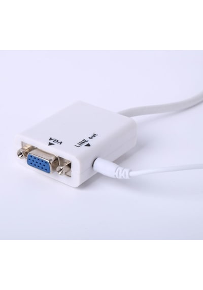 Hdmı To Vga + Ses Kablolu Çevirici Projeksiyon Uyumlu Sesli Kablo