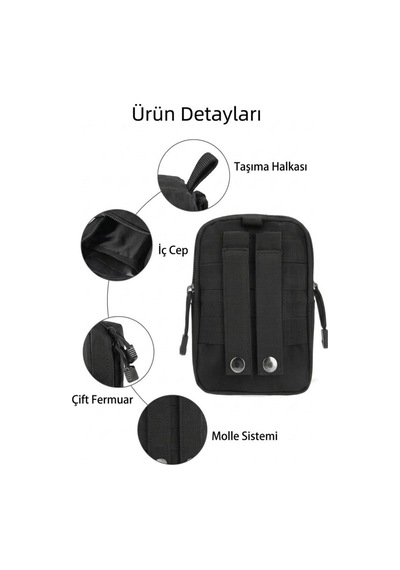 Astrid T Pratik Cuval Fonksiyonel Parça Kanca Uyumlu Single Sword Taktik Molle Cep Telefonu Ve Kemer Çantası Çok Renkli
