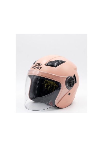 Oso Helmet Yarım Kask Gözlüklü Fusya Pembe - M Beden Pembe