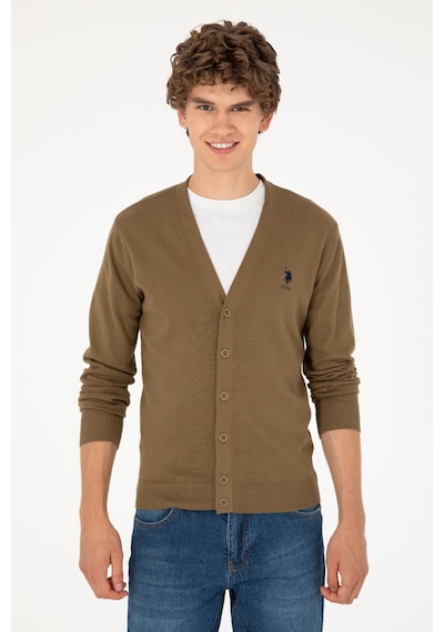U.s. Polo Assn. Erkek Haki Hırka Triko 50293531-vr027 Haki