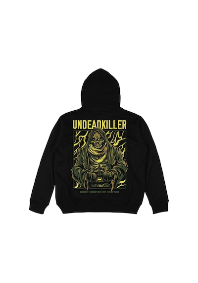 Tarzsokak Undead Killer Siyah Oversize Unisex Kapüşonlu Sweatshirt Hoodie