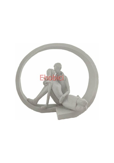 Polyester Çember İçindeki Sevgililer 27x22cm HYK267
