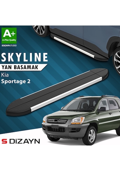 S-dizayn Kia Sportage 2 Skyline Aluminyum Yan Basamak 173 Cm 2004-2010 A+ Kalite
