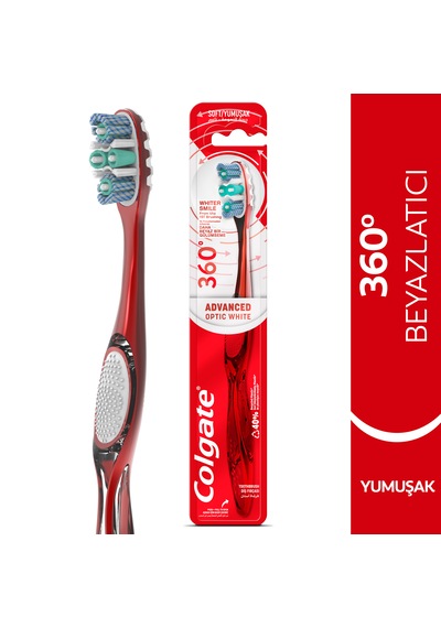 Colgate 360 Gelişmiş Optik Beyaz Yumuşak Beyazlatıcı Diş Fırçası