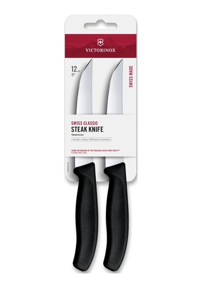 Victorinox Swiss Classic 12cm Düz Biftek Bıçağı, Siyah, Blisterli