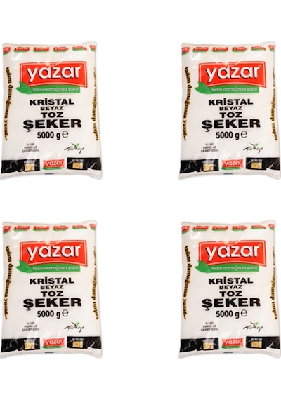 Yazar Kristal Toz Şeker 4 x 5 KG