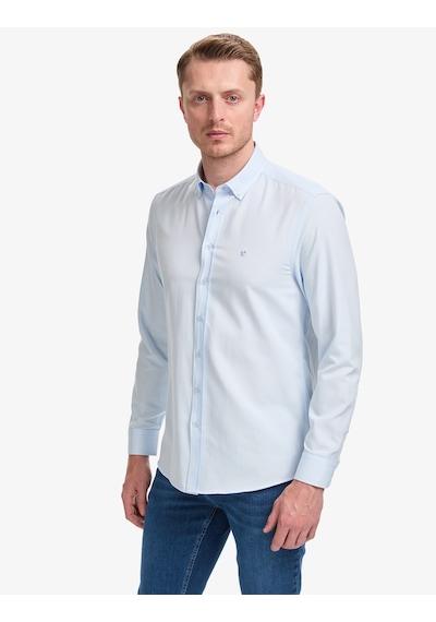 Pierre Cardin Erkek Açık Mavi Gömlek Desenli 50325365-vr003