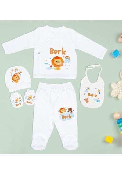 Bk Kids Kişiye Özel Beyaz Yeni Doğan Hastane Çıkışı, Anne-bebek Günlüğü, Bebek Body Zıbın, 10 Parça Bebek Hediye Seti-4