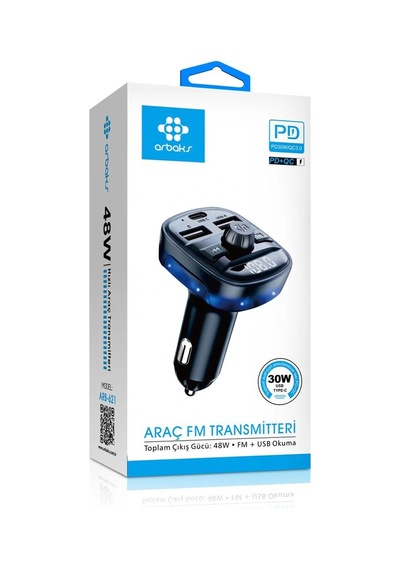 Arbaks Arb-621 48w Pd30w Qc3.0 Bluetooth Araç Fm Transmitter