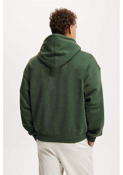 Madmext Haki Kapüşonlu Kanguru Cep Erkek Sweatshirt E7169 Haki