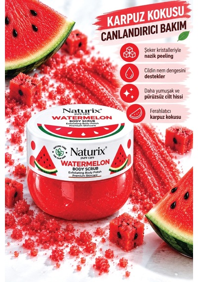 Naturix Karpuzlu Peeling 340gr Watermelon Body Scrub