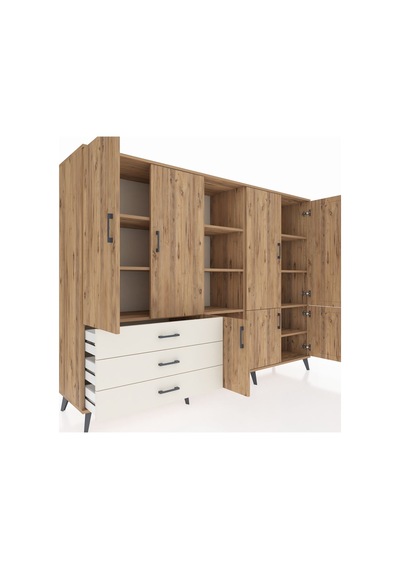 Hyperion Dolap 11 Raflı 3 Çekmeceli 7 Kapaklı 220x44x163 Çam-çam/ Çam-çam/aytaşı Hyperion Dolap 11 Raflı 3 Çekmeceli 7 Kapaklı 220x44x163 Çam-çam/ Çam-çam/aytaşı