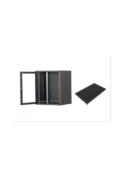 Setrack 19" 9U 600 x 600 Duvar Tipi Rack Kabinet + Sabit Raf