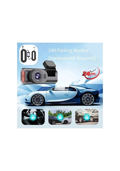 Hubrendy  4k Wifi Çift Kameralı Araç Kamerası Gece Görüşlü G-sensörlü Dash Cam 170 Derece