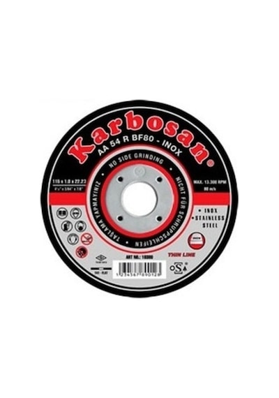 Karbosan İnox Metal Kesici İnce Taş 115 Mm Kesici