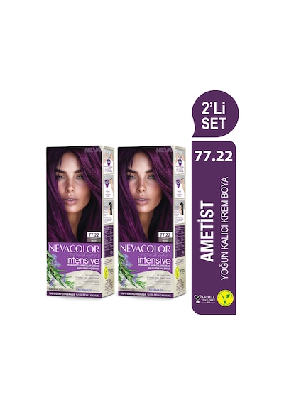 Intensıve 2'li Set 77.22 Ametist Kalıcı Krem Saç Boyası Seti