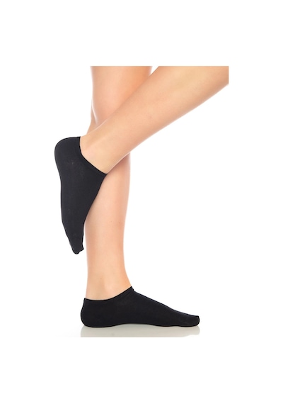 Saysez Bambu Kadın Sneaker Siyah-beyaz-laci. Çorap Dikişsiz Görünmez Bilekte Spor Çorap Premium 6'lı Paket Lacivert