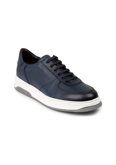 Deery Hakiki Deri Lacivert Erkek Sneaker Ayakkabı - 01965Mlcve05 Lacivert