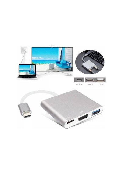 Usb 3.1 Type-C To Hdmi Apple Uyumlu MacBook Gm G5 Note 7 LG G5 Chromebook