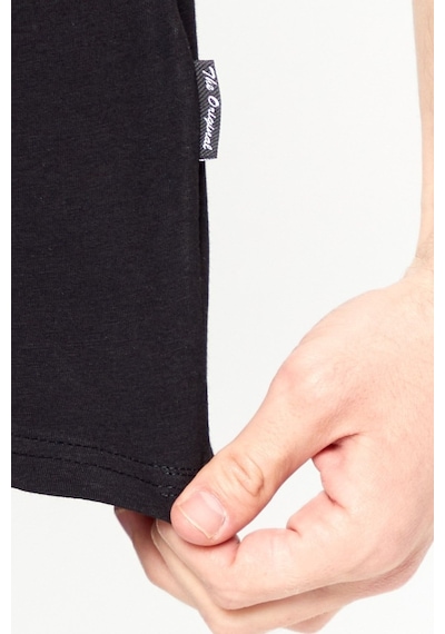 MMetalic Erkek Pamuklu Kısa Kollu V Yaka T-Shirt (501126077) Siyah