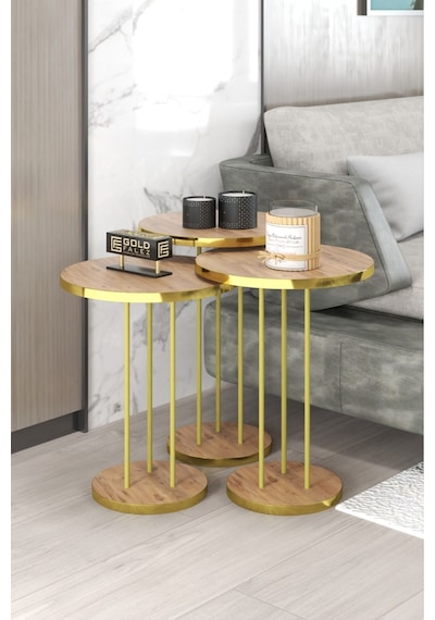 Gold Terra Zigon Ceviz Kahverengi 3'lü Çok Renkli