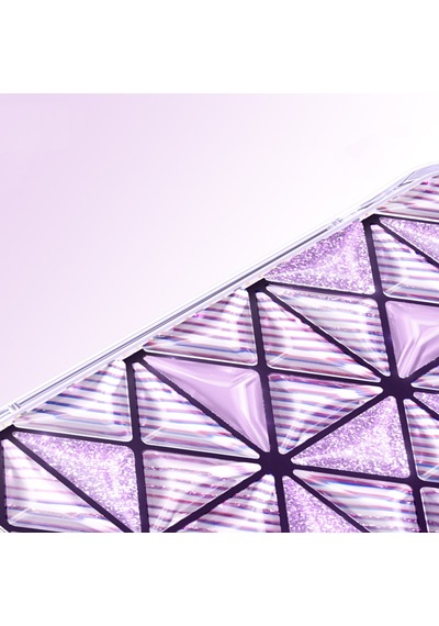 İphone 18 Pro Max Uyumlu Kılıf 3d Buz Blok Desenli Zore Paris Kairo Tpu Kapak Mor