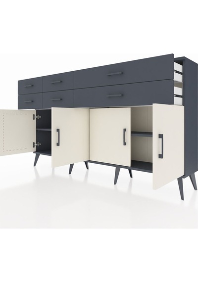 Arges Konsol 3 Raflı 6 Çekmeceli 4 Kapaklı 176x30x99 Antrasit-aytaşı/antrasit Aytası/antrasıt - Antrasıt Arges Konsol 3 Raflı 6 Çekmeceli 4 Kapaklı 176x30x99 Antrasit-aytaşı/antrasit Aytası/antrasıt - Antrasıt