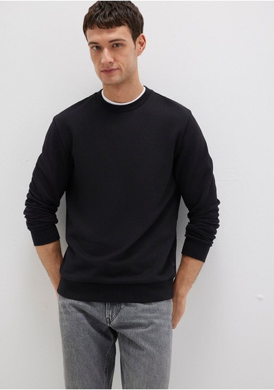 Mavi Erkek Bisiklet Yaka Sweatshırt Siyah 0s10457-900 Siyah