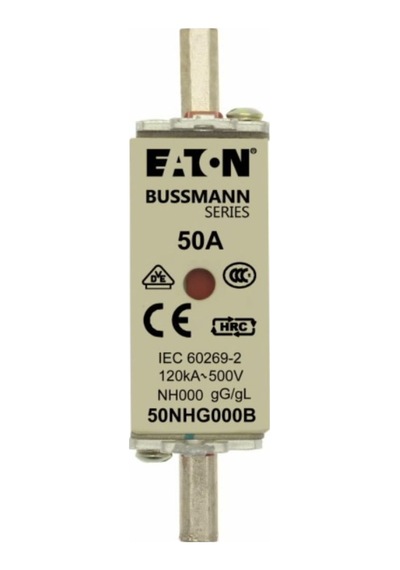 Eaton 50nhg000b Nh Sigorta 00 000 -boy, Gg/gl, 500v, 120ka - 50 A