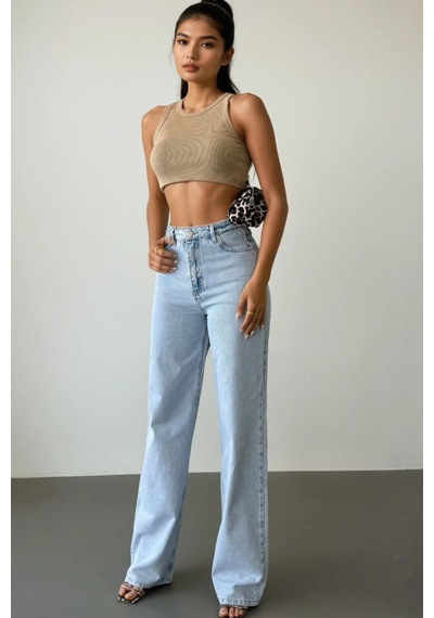 Lacarino 7714 W.leg Kadın Jean Pantolon Lıght Blue