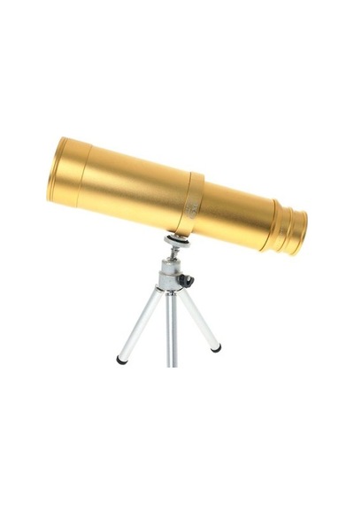 50x50 Panda Metal Gövde Tek Gözle Büyük Mercek Korsan  Dürbün Gold Altın
