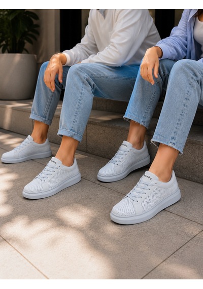 Günlük Rahat Taban Bağcıklı Sneaker Spor Ayakkabı Buz