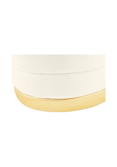 Lungo Roller Gold Kaplama Luxery Puf- Beyaz Babyface Kumaş Pofuduk Oturma Pufu&makyaj Pufu&bench