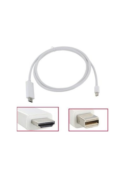 3 Metre Mini Displayport Hdmi Çevirici Thunderbolt to HDMI Kablo