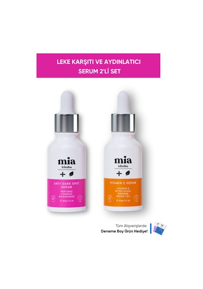 Mia Klinika Aydınlatıcı C Vitamini Ve Cilt Pürüzsüzleştirici Leke Serum 2'li Set