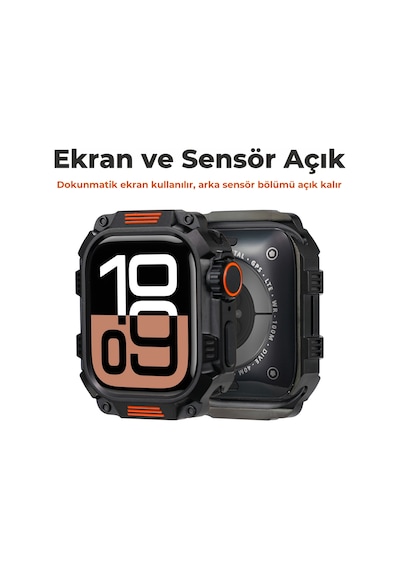 Watch Ultra 49 Mm İle Uyumlu Metal Saat Koruyucu Kılıf Zırh Tasarım Kasa