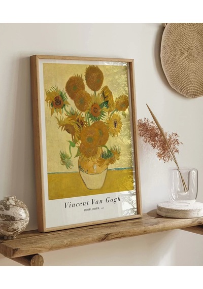 Çerçevesiz Poster Van Gogh Ayçiçekleri