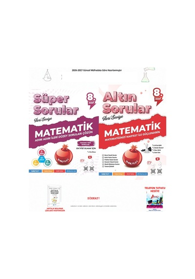 Nartest 8. Sınıf Matematik Soru Bankası 2 Kitap Seti
