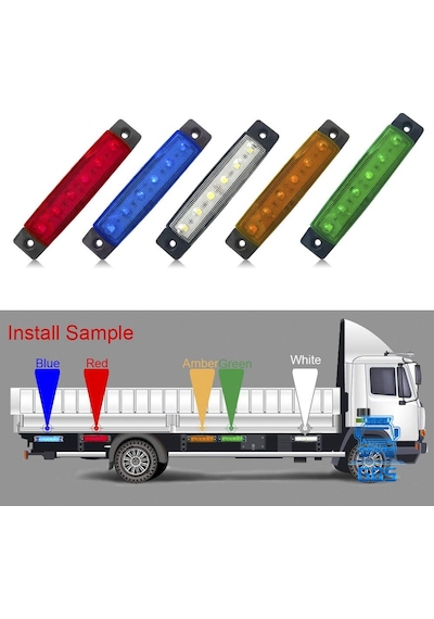 Parmak Led 12 - 24 Volt Çalışma Özelliği Su Geçirmez 10 Adet Sarı