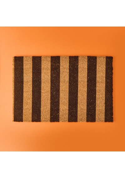 Chilaii Home Rowe Koko Siyah Çizgili Kapı Paspası - Bej / Siyah - 40x60 Cm Çok Renkli