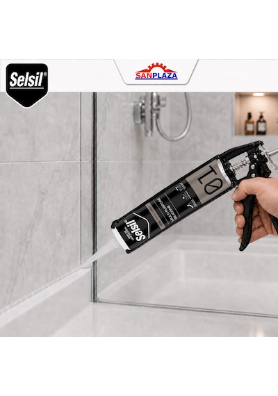 Selsil Şeffaf Genel Amaçlı Silikon 280 Gr Cam Pvc Seramik Banyo Mutfak Sızdırmazlık 5 Adet