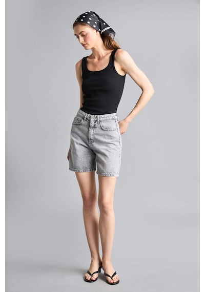 Defacto Jean Bermuda Şort H0663ax26hsnm55 Gri-nm55