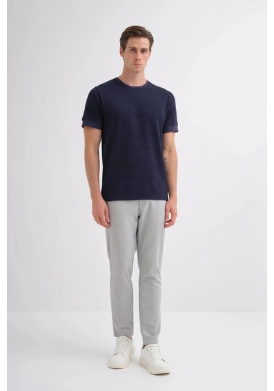Cazador Polo Yaka Regular Fit Örme Dokulu Tişört Lacivert 4207 Lacıvert