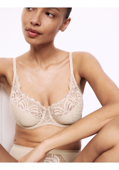Marks & Spencer Amelia Dantelli Balenli Full Cup Sütyen T33002306 Bej