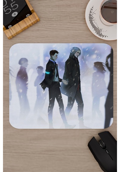 Detroit Become Human Kaymaz Dikişli Kauçuk Oyuncu Mousepad V2 - 22x18 Gaming Mouse Pad Fare Altlığı