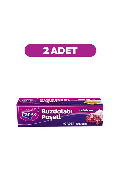 40 Li Buzdolabı Poşeti Küçük Boy 20 X 30 Cm İkili Paket