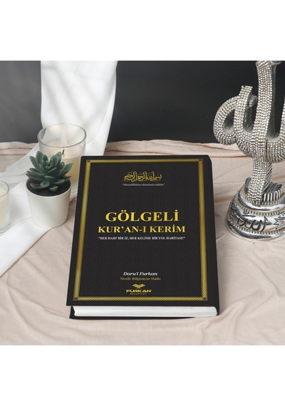 Furkan Neşriyat Kalem İle Yazılabilen Gölgeli Kuranı Kerim Orta Boy Siyah Sıvama Kapak