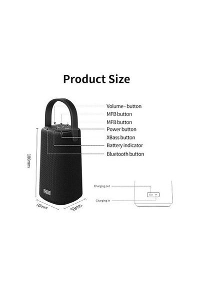 24w Güçte Su Geçirmez Taşınabilir Bluetooth Hoparlör, 24 Saat Oynatma Süresi