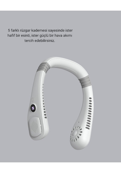 Taşınabilir Boyun Fanı Sessiz Çalışma Ve Usb Şarj Özellikli - Lisinya