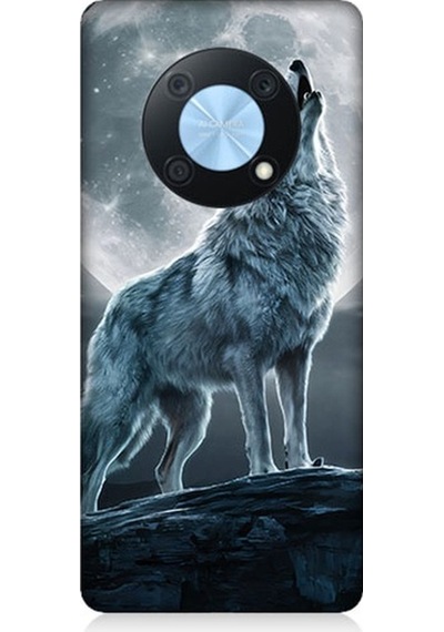 Huawei Nova Y90 Uyumlu Kurt Ve Dolunay Desenli Silikon Kılıf